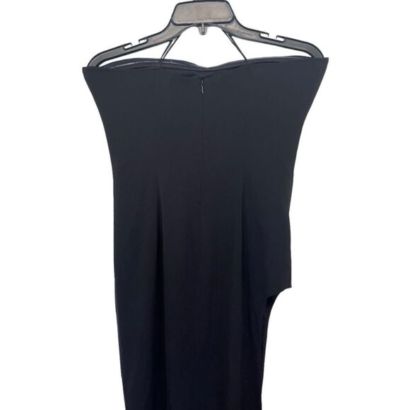 NWT Mônot | Black Strapless Crepe Tube Dress 6 - Picture 8 of 11